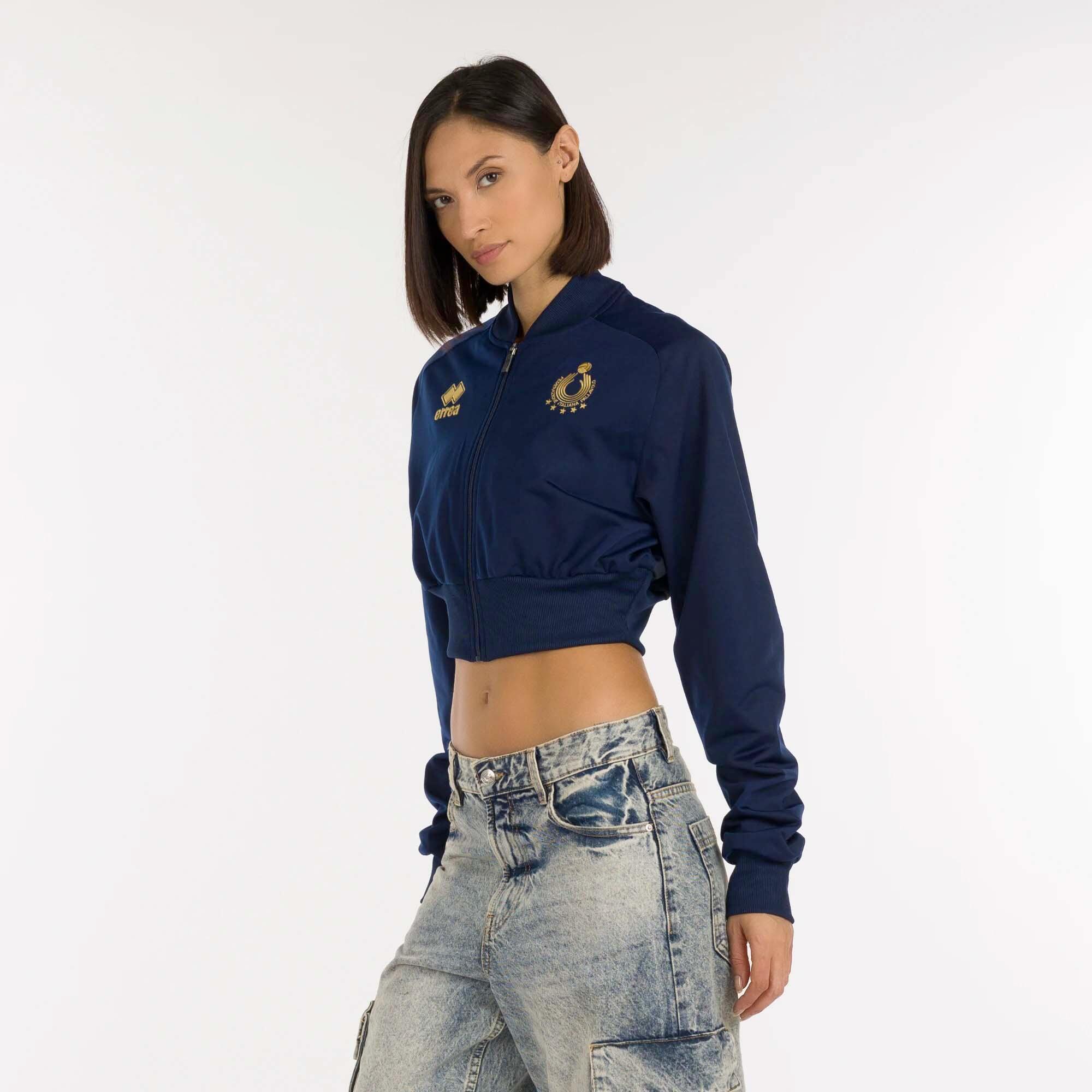 Sweat Errea Naz. Italia Volley Crop Ad Femme 3/5