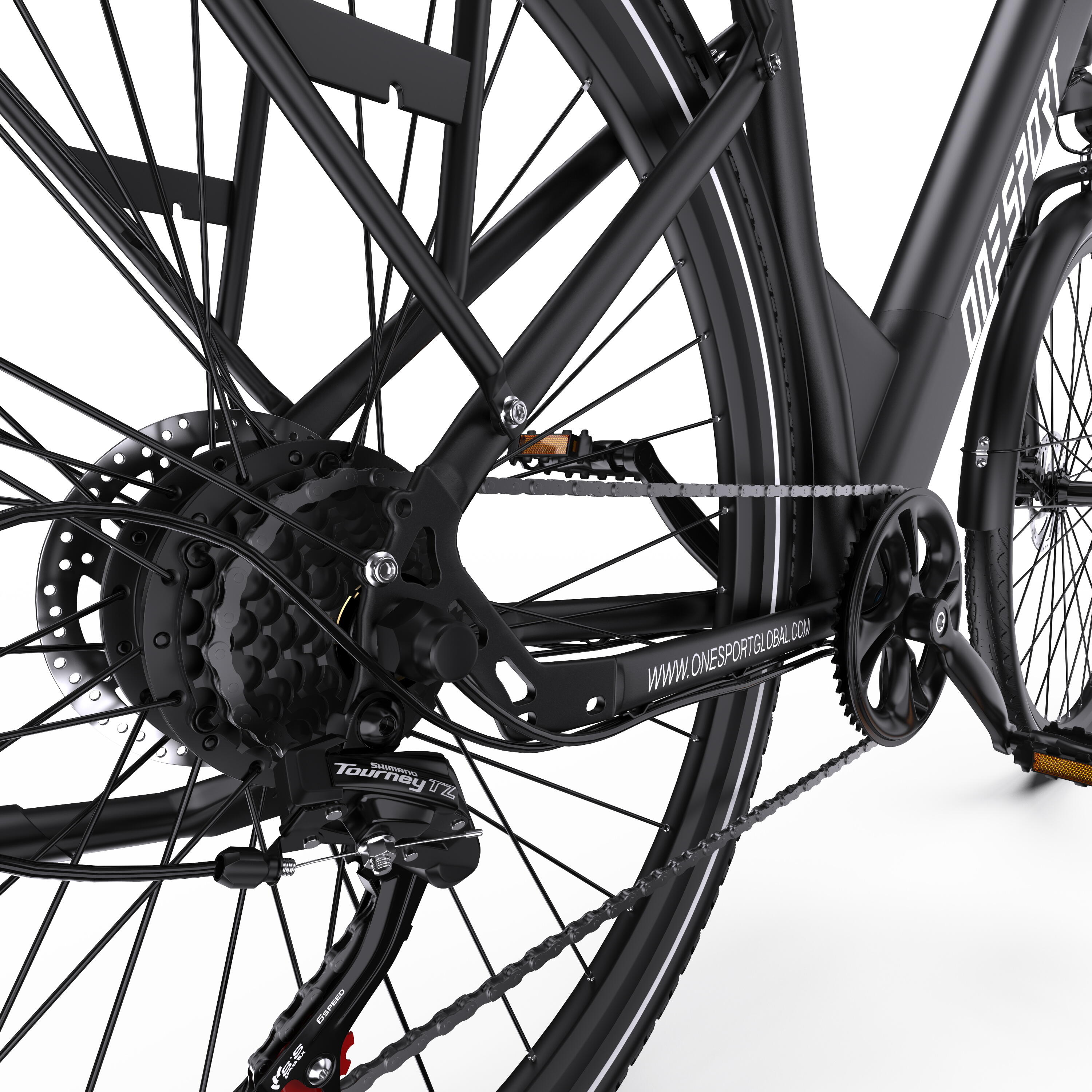 Vélo électrique urbain Onesport OT12, 250 W avec batterie 36 V 13 Ah 6/7