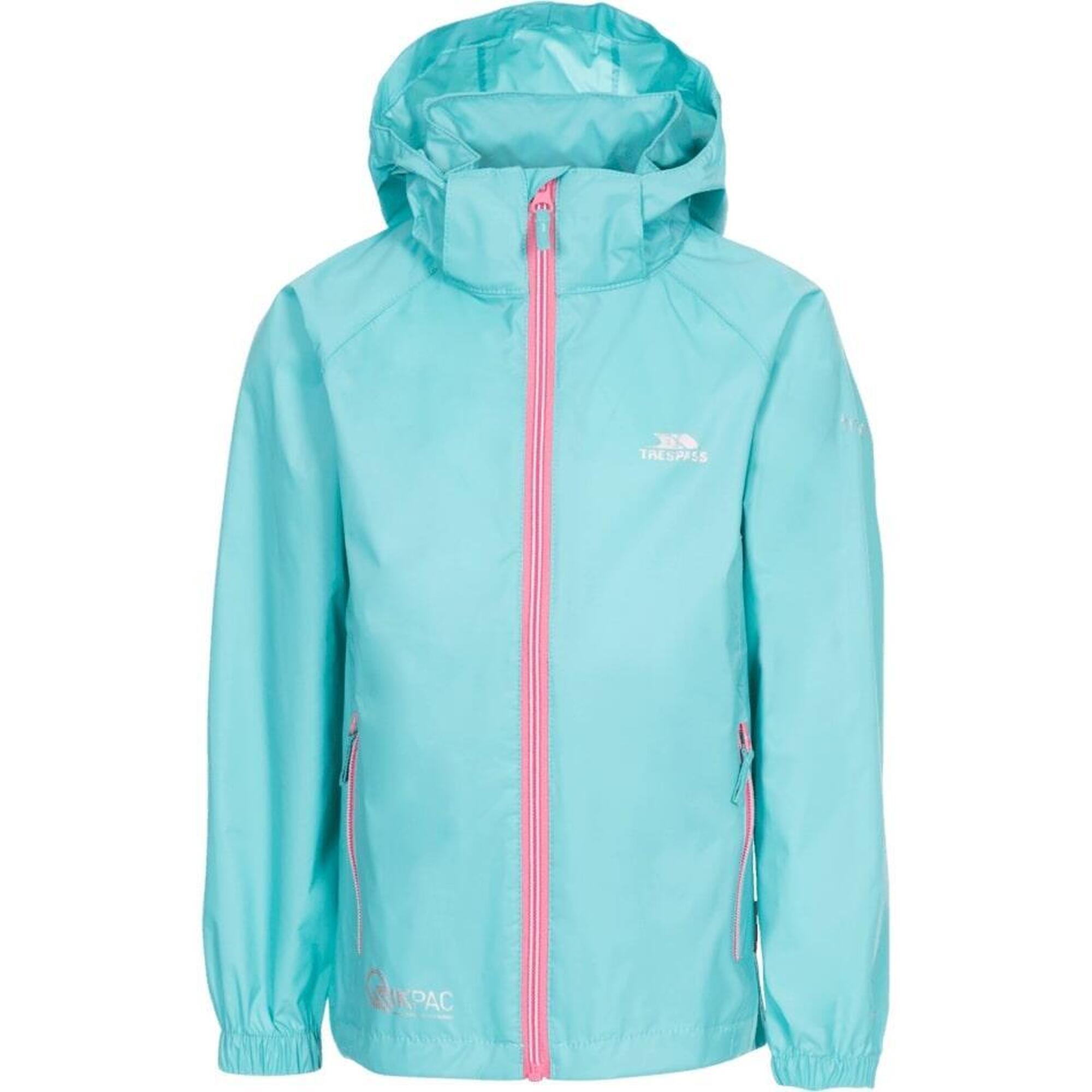 Trespass - Veste Imperméable Enfant Trespass Qikpac X Bleu 5-6 - Veste - Bleu|rose - Decathlon