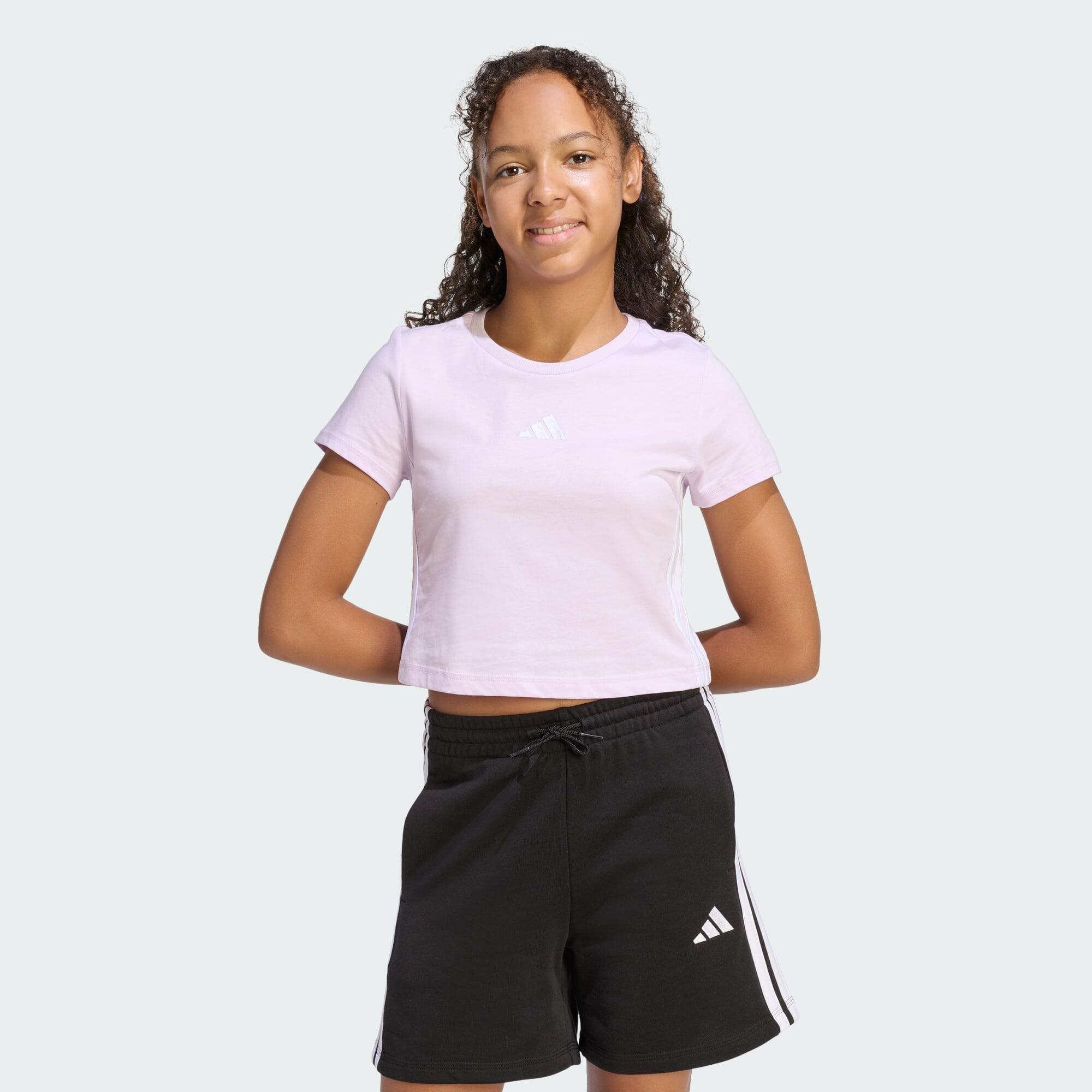 Adidas - T-shirt Essentials - T-shirt Manches Courtes - Blanc|mauve|rose - Decathlon