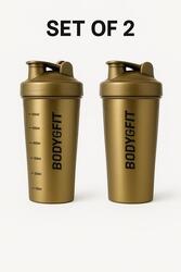 Set de 2 bouteilles shaker Premium Sports 730 ml – Édition Gold