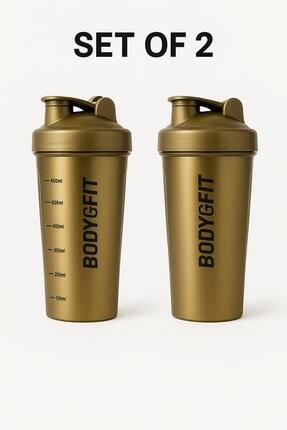 Set de 2 bouteilles shaker Premium Sports 730 ml – Édition Gold