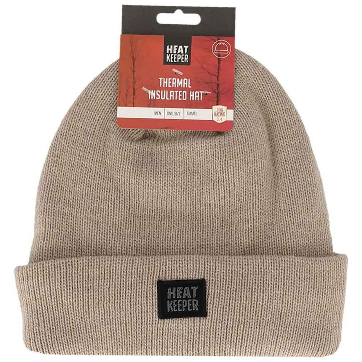 Bonnet thermique Heatkeeper pour homme, coupe-vent et imperméable, couleur camel 4/4