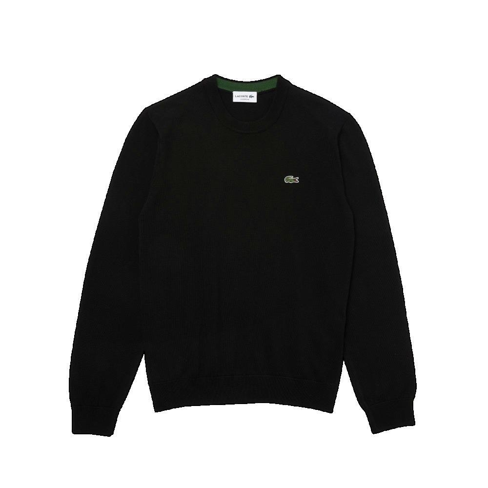 Maglione Lacoste classico in cotone biologico nero 1/1