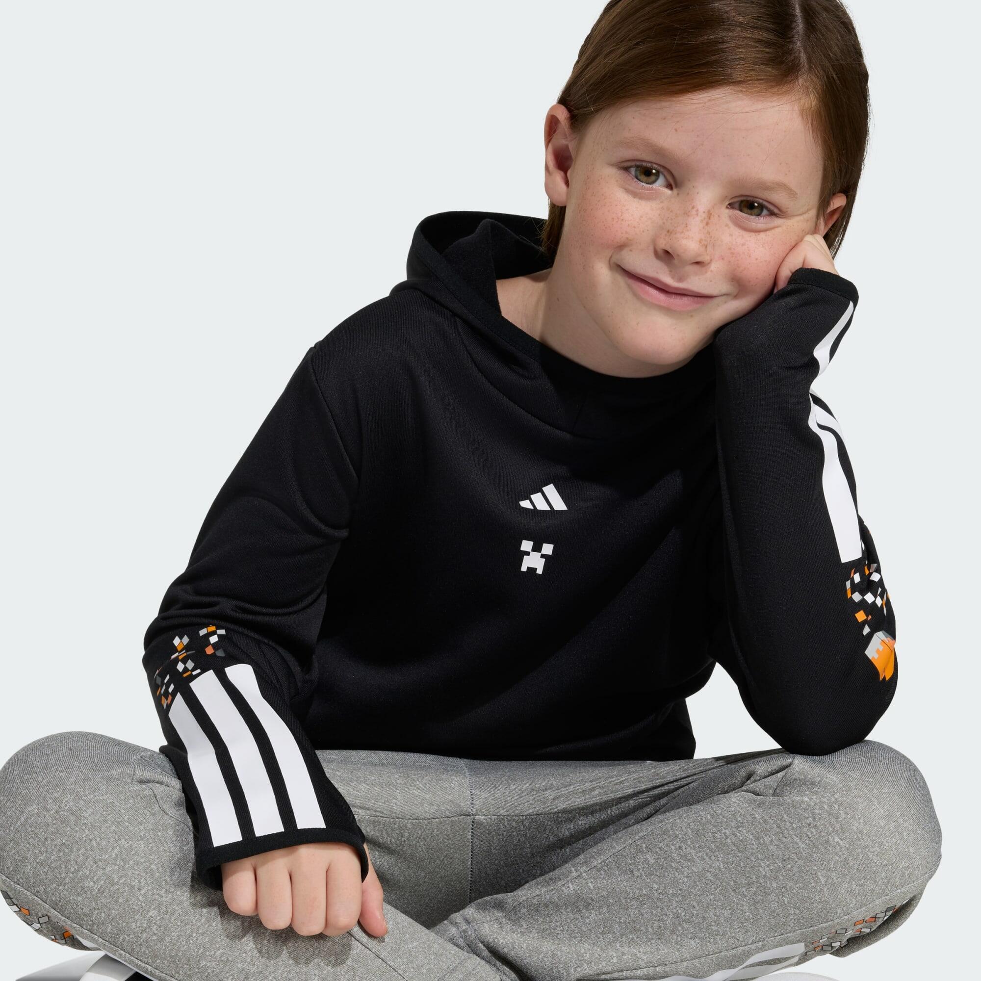 SWEAT-SHIRT À CAPUCHE DE TRAINING 3 BANDES ADIDAS MINECRAFT 4/5