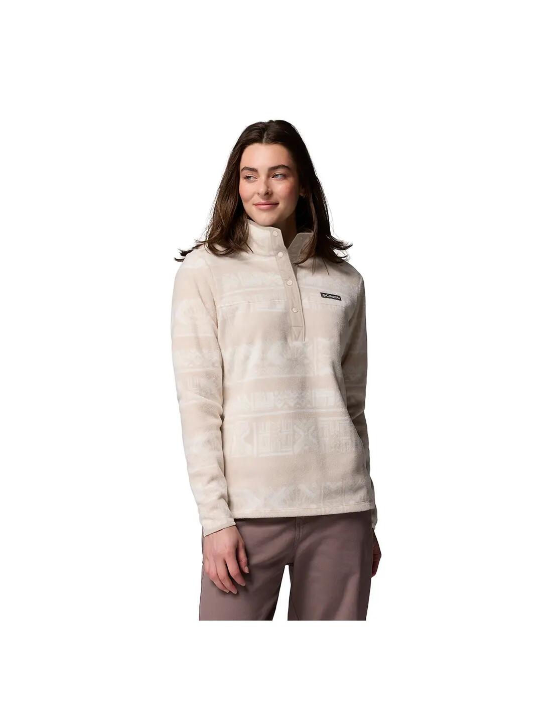 COLUMBIA Benton Springs Fleece-Sweatshirt mit Print und 1/2 Druckknöpfen 4/5