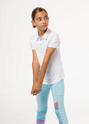 Polo de golf blanc pour fille