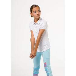 Polo de golf blanc pour fille