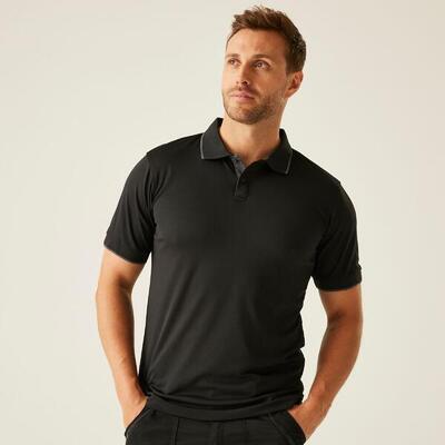 Herren T-Shirt - Nagate Polo Shirt, schwarz