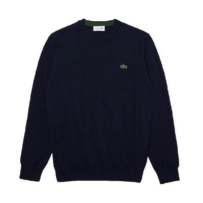 Trui lacoste klassiek marineblauw met ronde hals