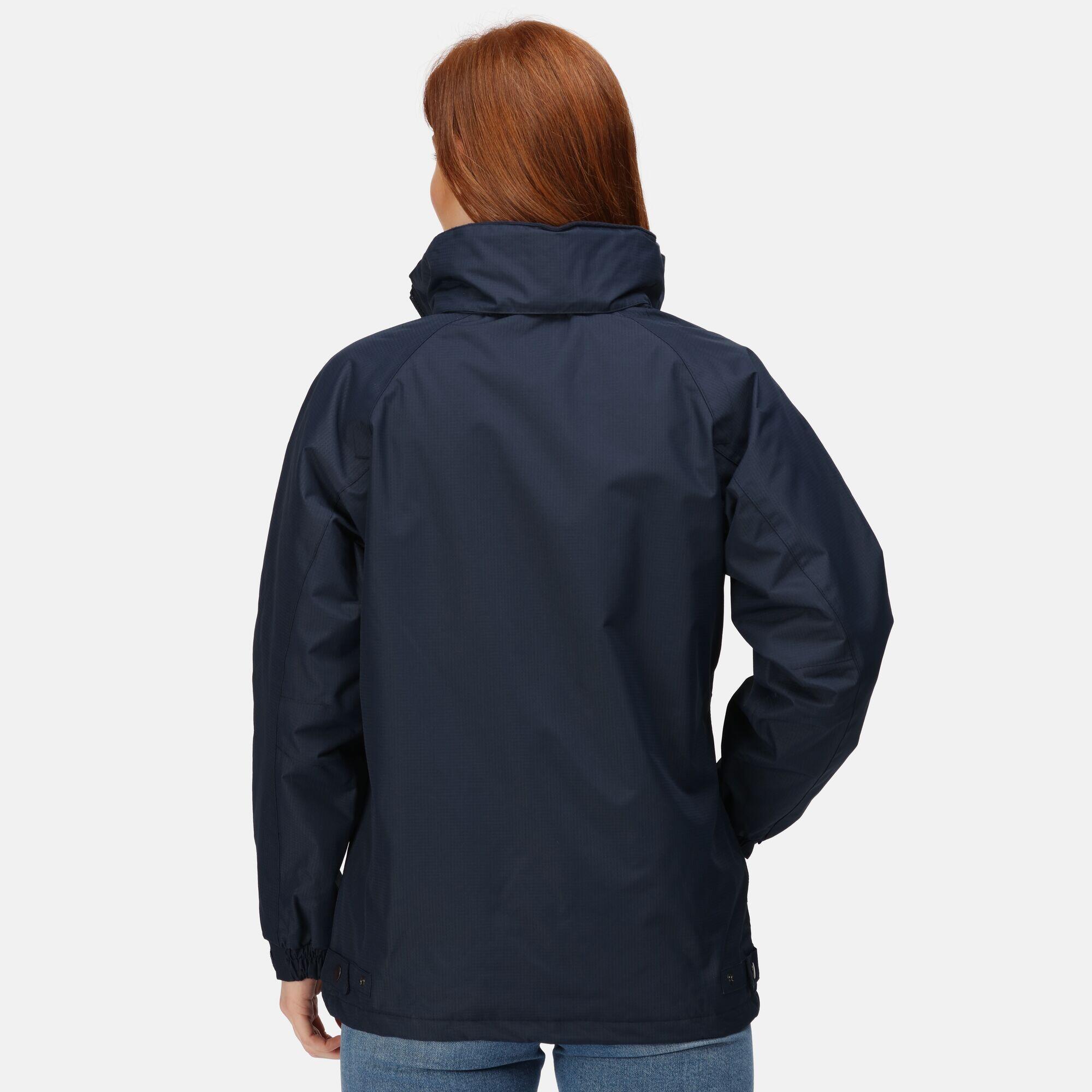 Womens/Ladies Waterproof Windproof Jacket (Fleece Lined) (Navy) 3/5