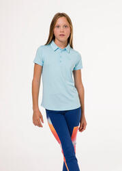 Polo de golf bleu clair pour fille