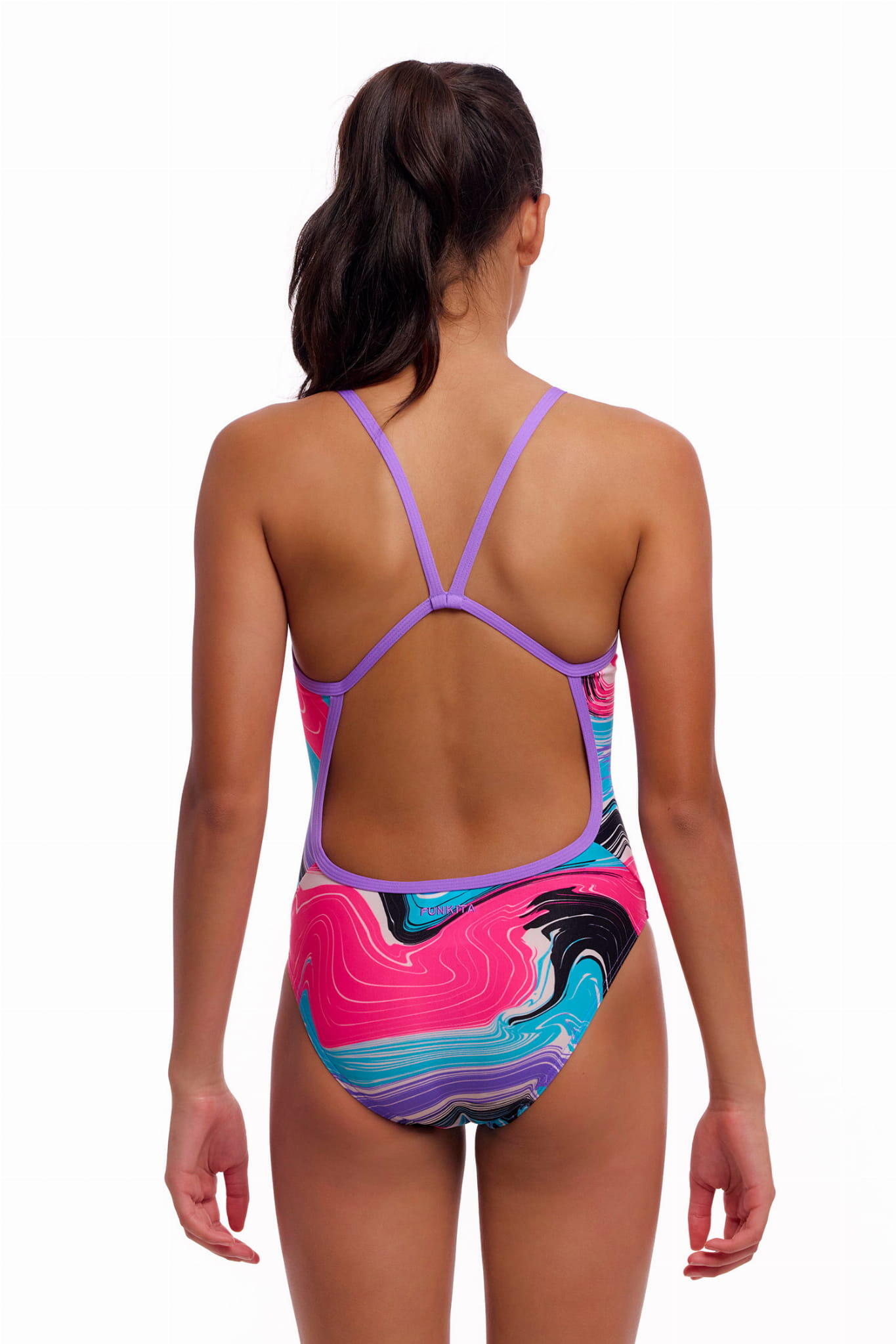Strój do pływania dziewczęcy Funkita Sweetest Swirl Single Strap 7/7