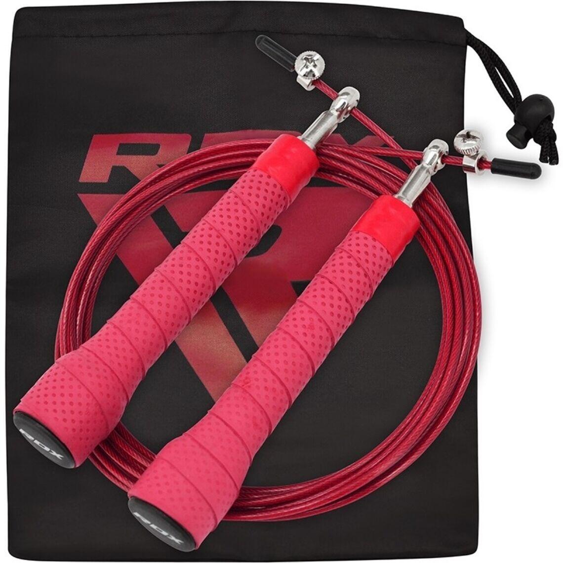 Corde à sauter RDX C11 acier 2,4 mm rouge poignée antidérapante 2/6