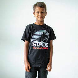 T-shirt pour enfant Teeappli Stade Toulousain Rugby Noir