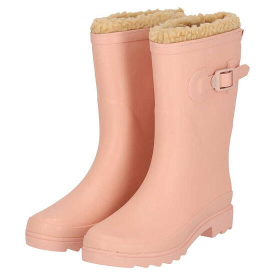 Bottes de pluie femme - Fausse fourrure - 100 % caoutchouc - Doublées