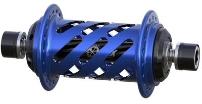 Voornaaf onyx helix 10mm - blauw - gaten - 36h