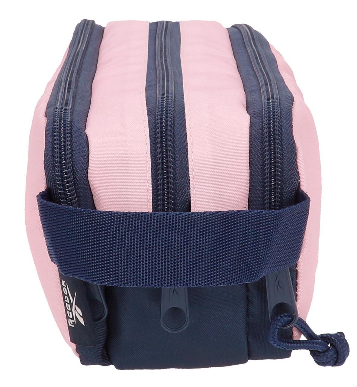 Estuche tres compartimentos Reebok Sidney Rosa 4/5