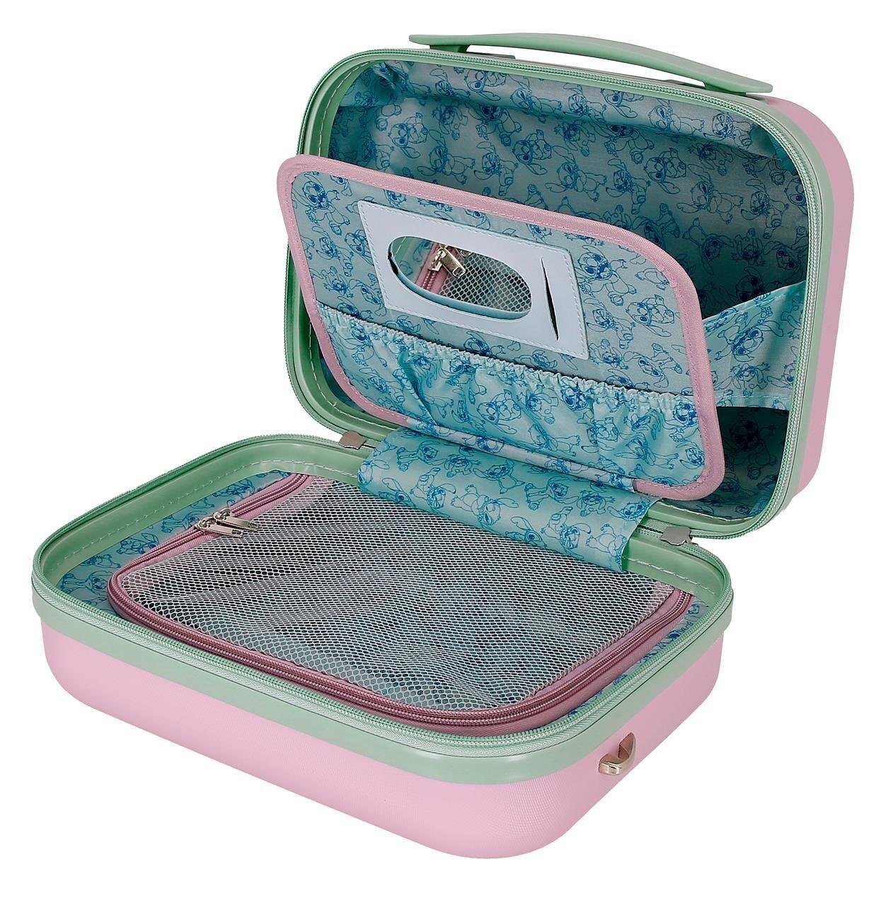 Trousse de toilette ABS Disney Traveling with stitch avec une capacité 9L rose 3/4