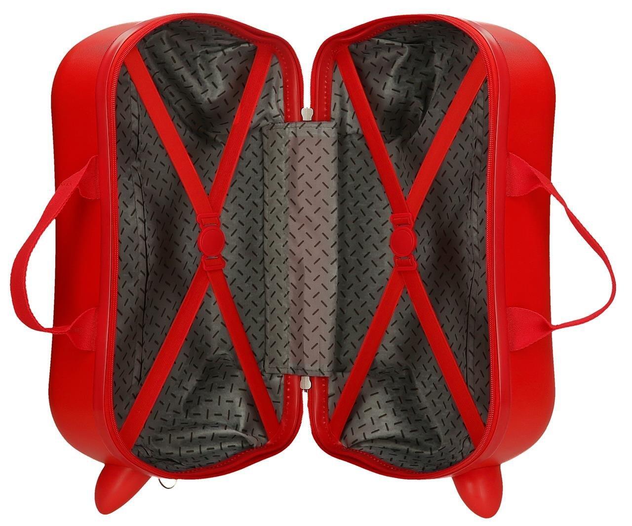 Maleta Infantil Disney Mickey Mountains ABS con capacidad de 28L Rojo 3/4