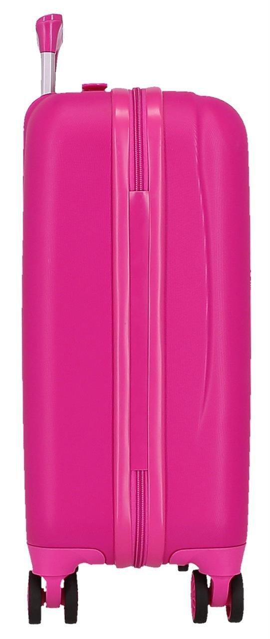 Maleta de cabina Sanrio Kuromi Around the world ABS con capacidad de 33L Fucsia 2/4