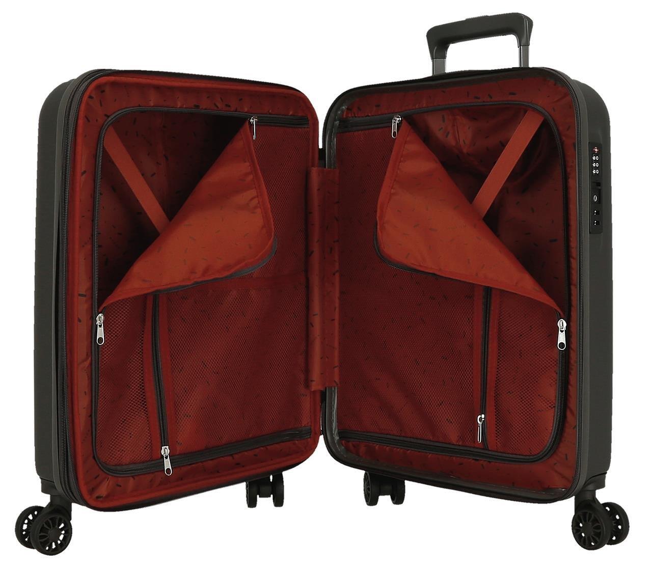 Maleta de cabina Marvel Marvel Logo ABS con capacidad de 44L Antracita 3/4