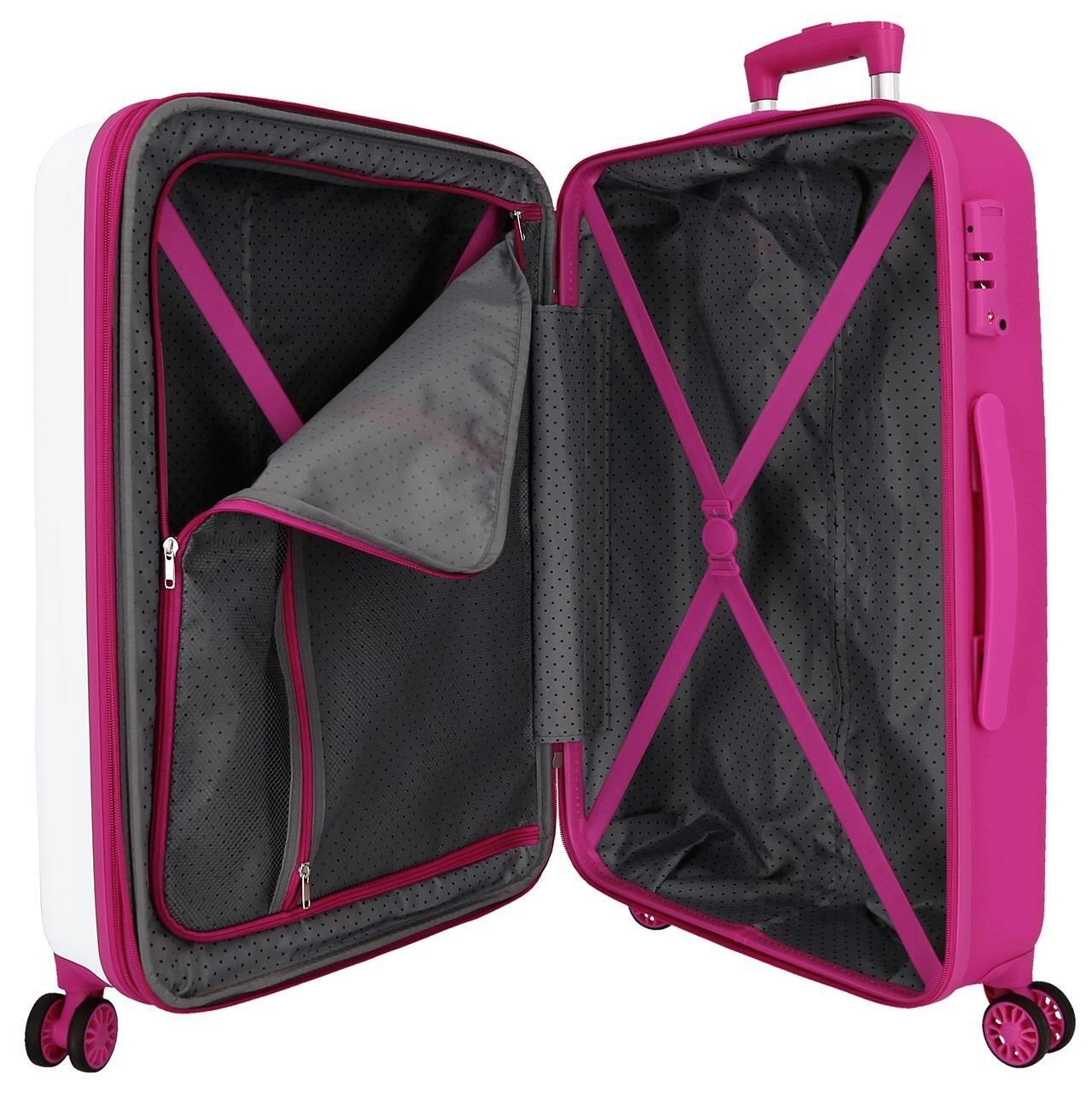 Ensemble de valises Disney Minnie super helpers ABS avec une capacité 68L Blanc 3/4