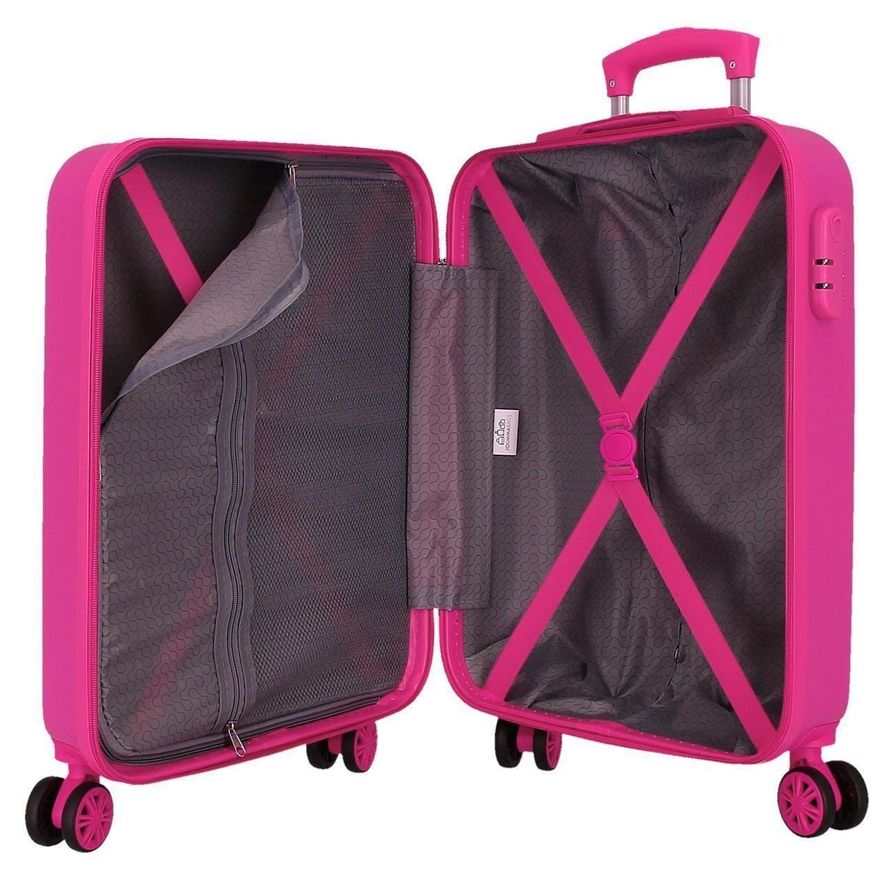 Valise cabine Disney Chat du Cheshire ABS avec une capacité de 34L Fushia 3/4