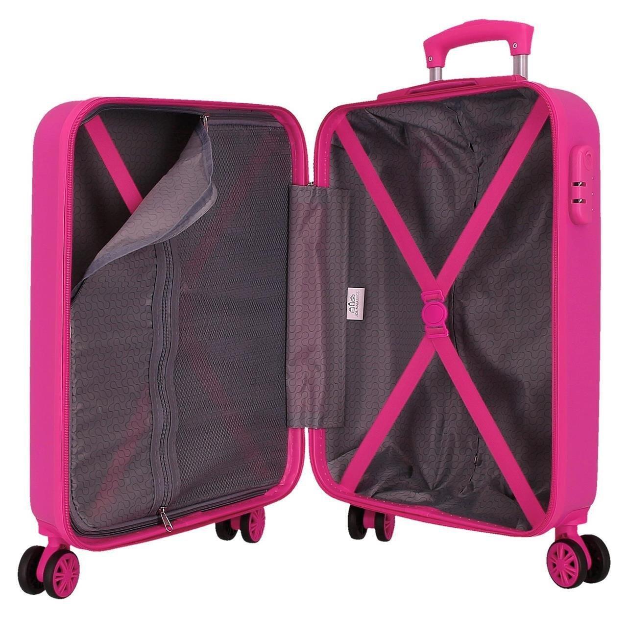 Maleta de cabina Disney Minnie teen ABS con capacidad de 34L Fucsia 3/4