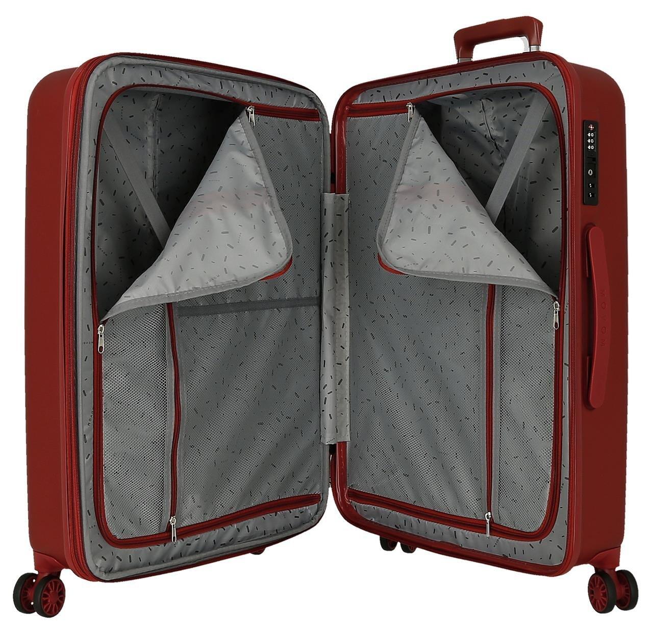 Valise moyenne Marvel Iron Man ABS avec une capacité de 84,24L Rouge 3/4
