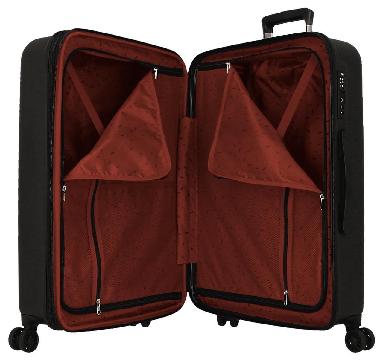 Ensemble de valises Marvel Spiderman Comic ABS avec une capacité de 84,24L Noir 3/4