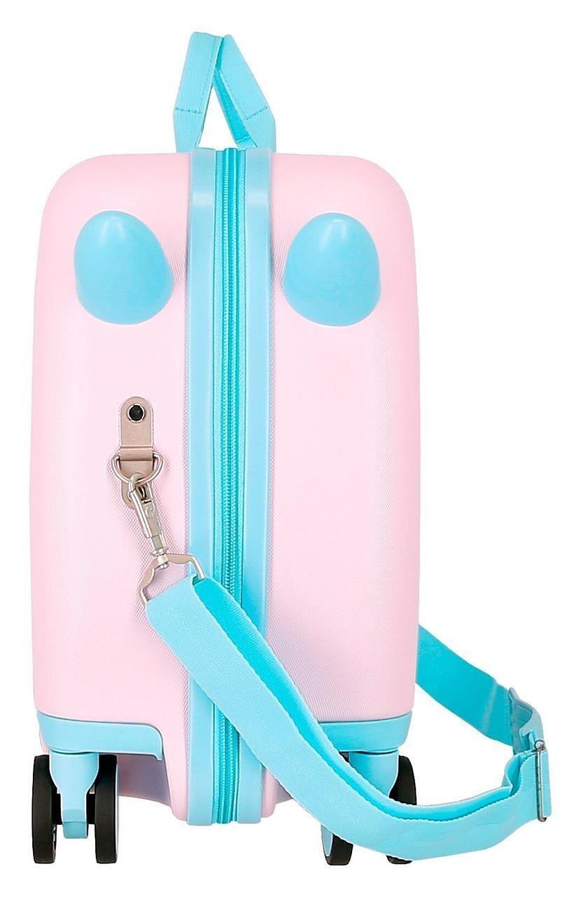 Maleta Infantil Disney Stitch inthe world ABS con capacidad de 34L Rosa 2/4