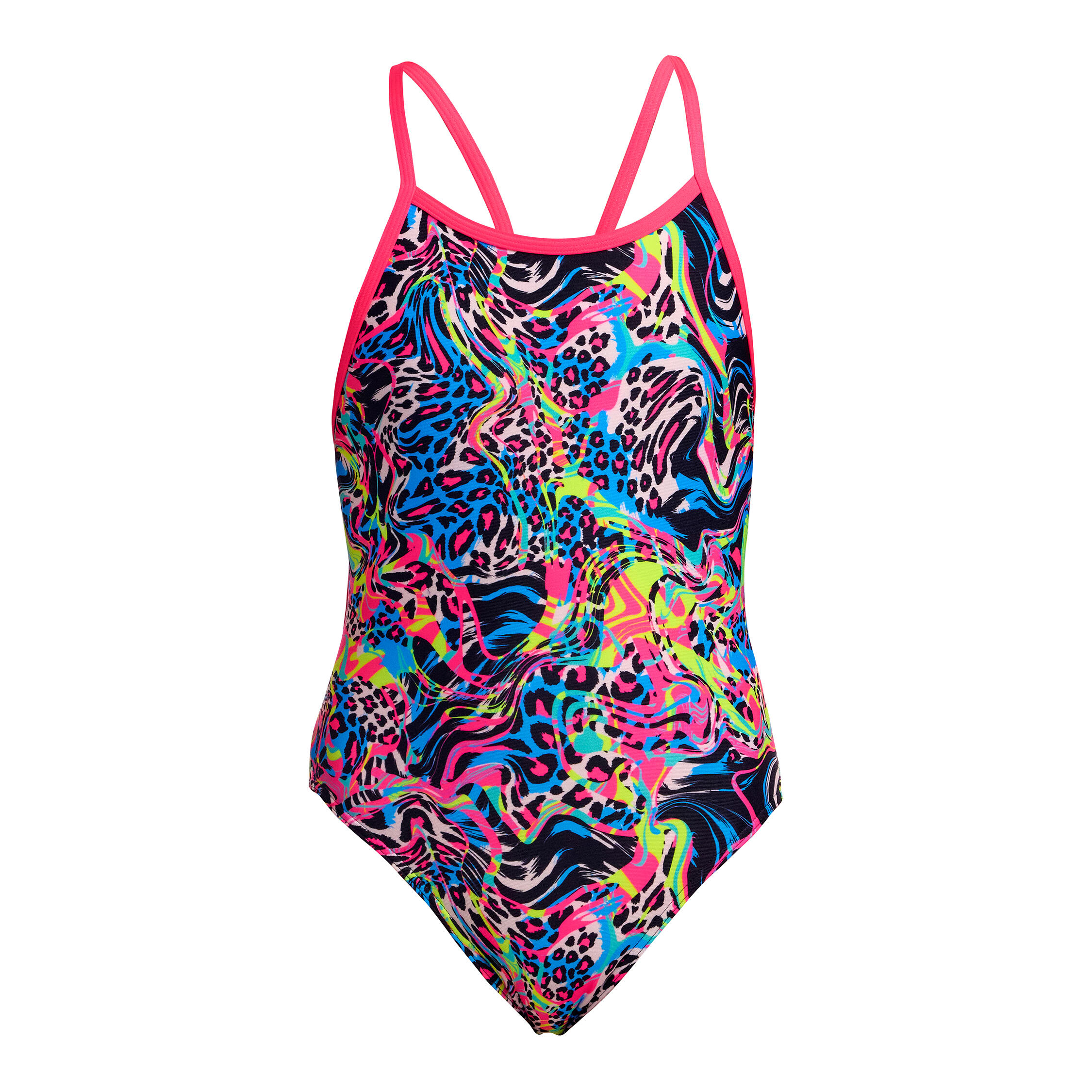 Strój do pływania dziewczęcy Funkita Lolly Leopard- Single Strap 5/6