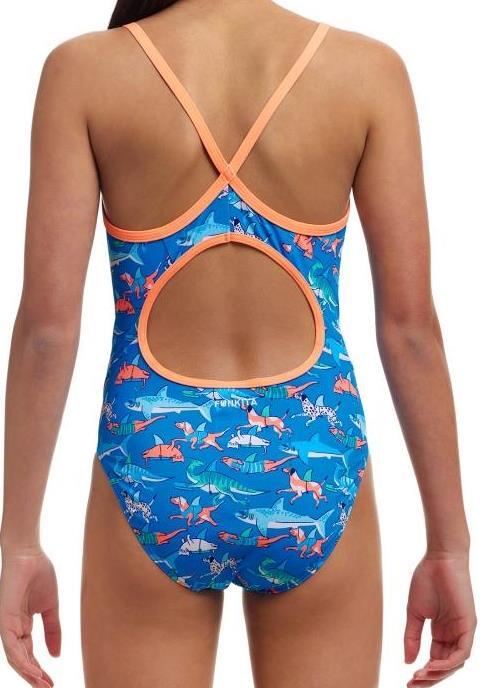 Strój kąpielowy jednoczęściowy FUNKITA Fin Swimming - dziewczęcy