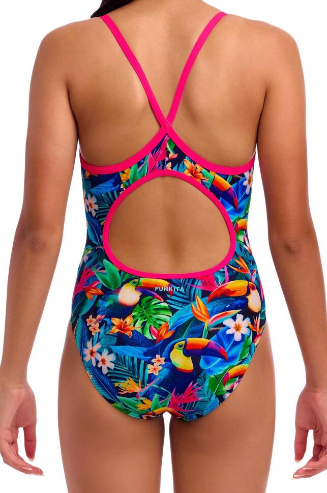 Strój kąpielowy jednoczęściowy FUNKITA Birdie Wordie - dziewczęcy