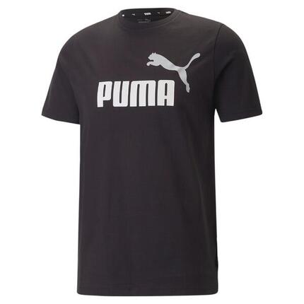 T-shirt bicolore à logo Essentials+ Homme PUMA Black Lime Sheen Green