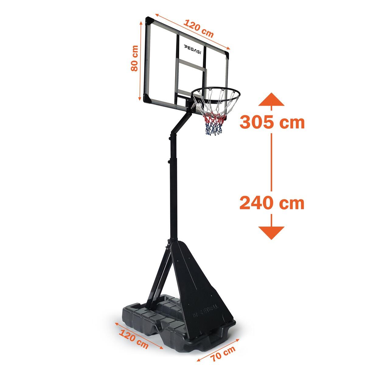Pegasi basketbalpaal HoopFlex Pro 2.45 - 3.05m 3/5