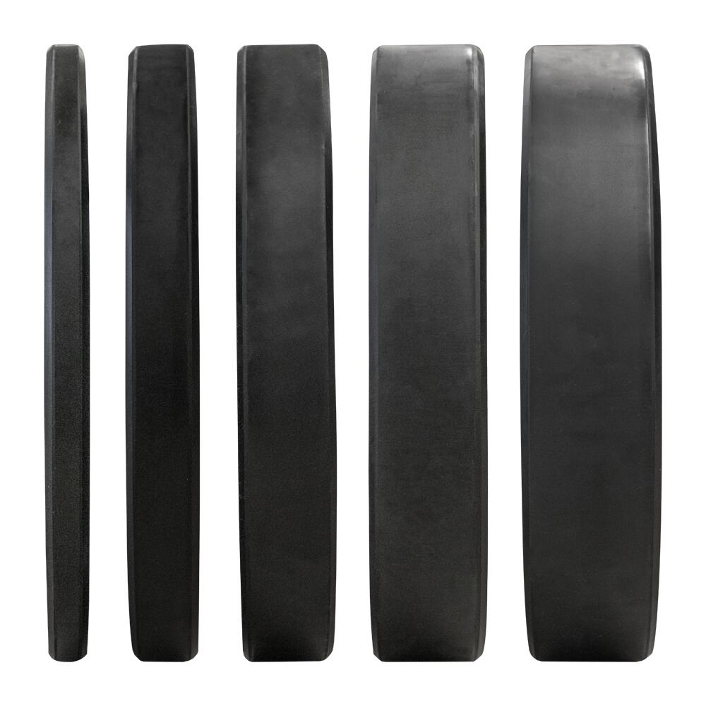 Olympische halterschijf 50 mm Bumper plate - 5 kg - Zwart 4/7