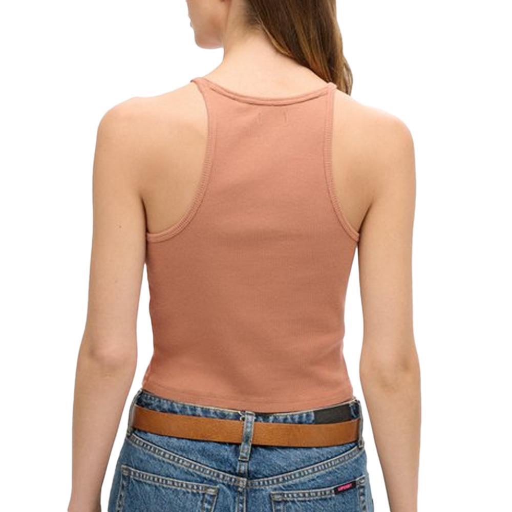Superdry Essential Logo Racerback Tanktop voor Dames - Bruin 2/2