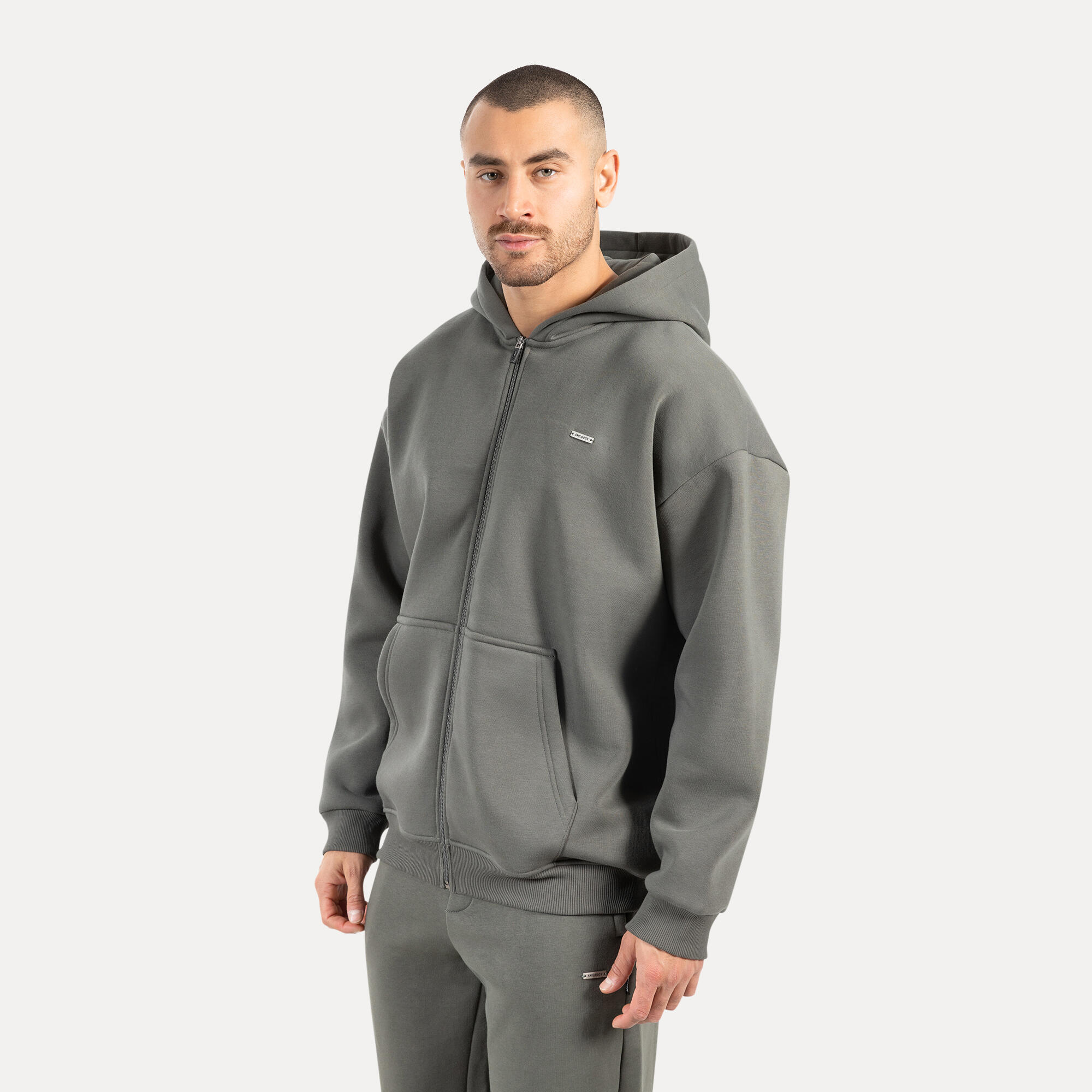 Herren Zip Hoodie Cedrik Grau 2/5