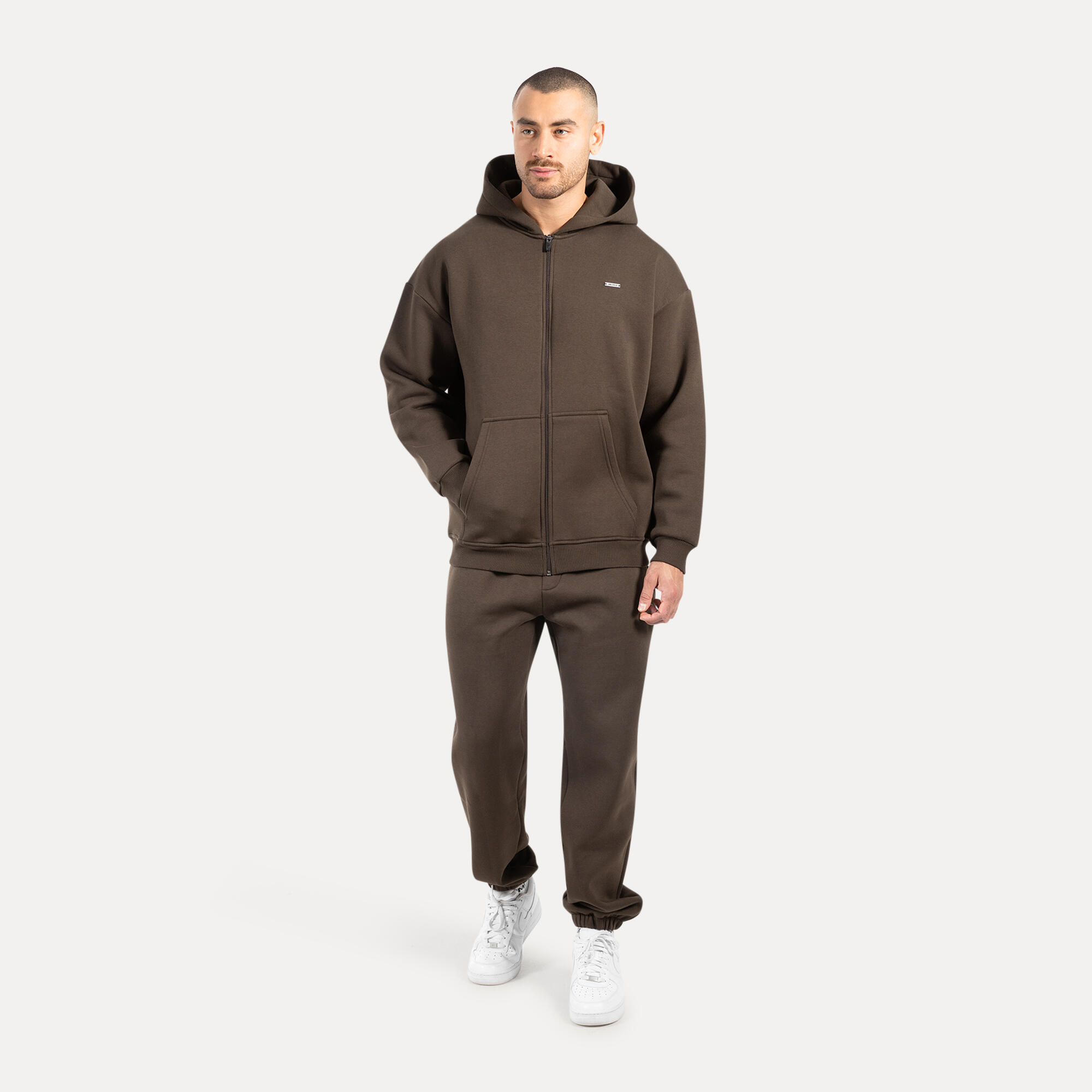 Herren Zip Hoodie Cedrik Braun 3/5