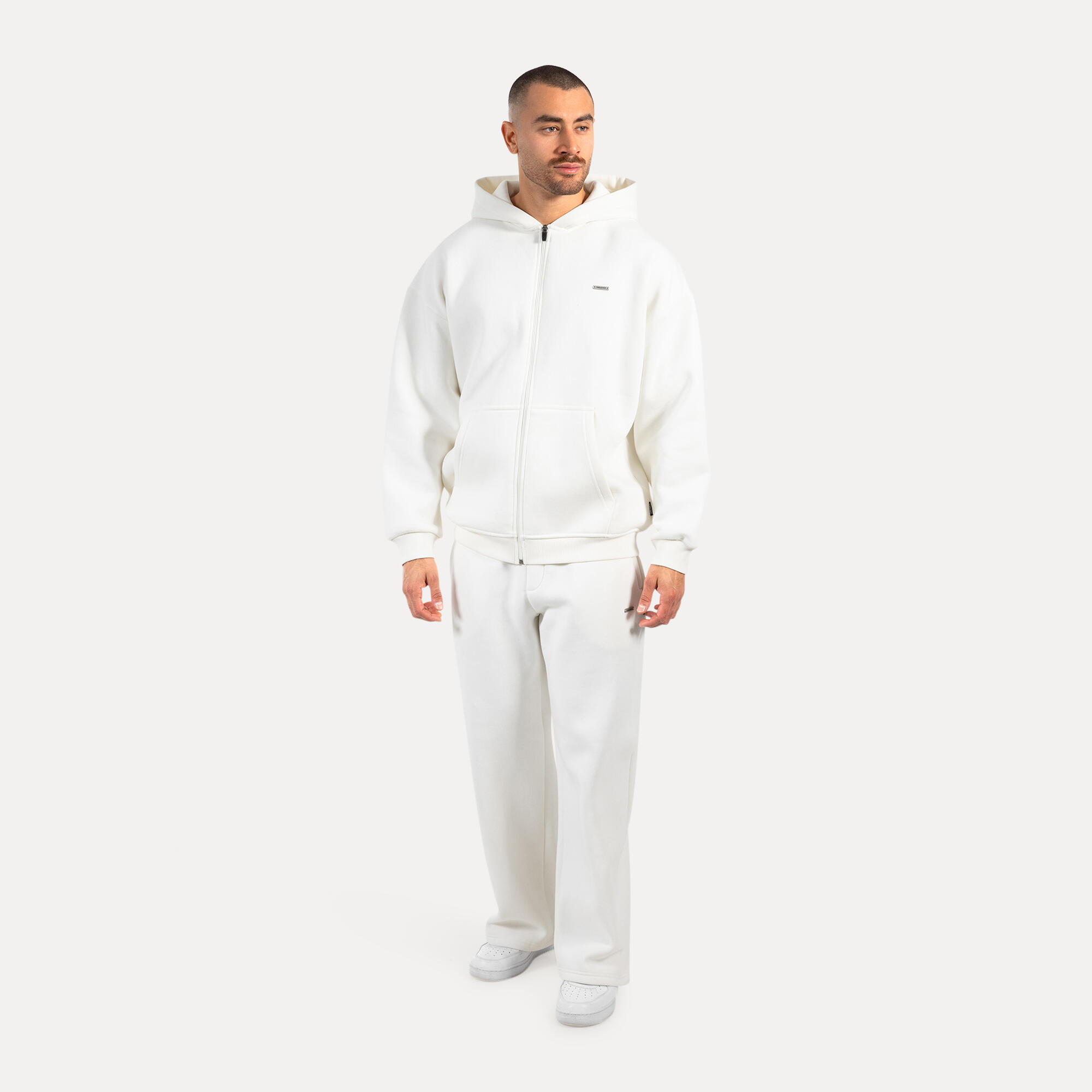 Herren Zip Hoodie Cedrik Creme 3/5