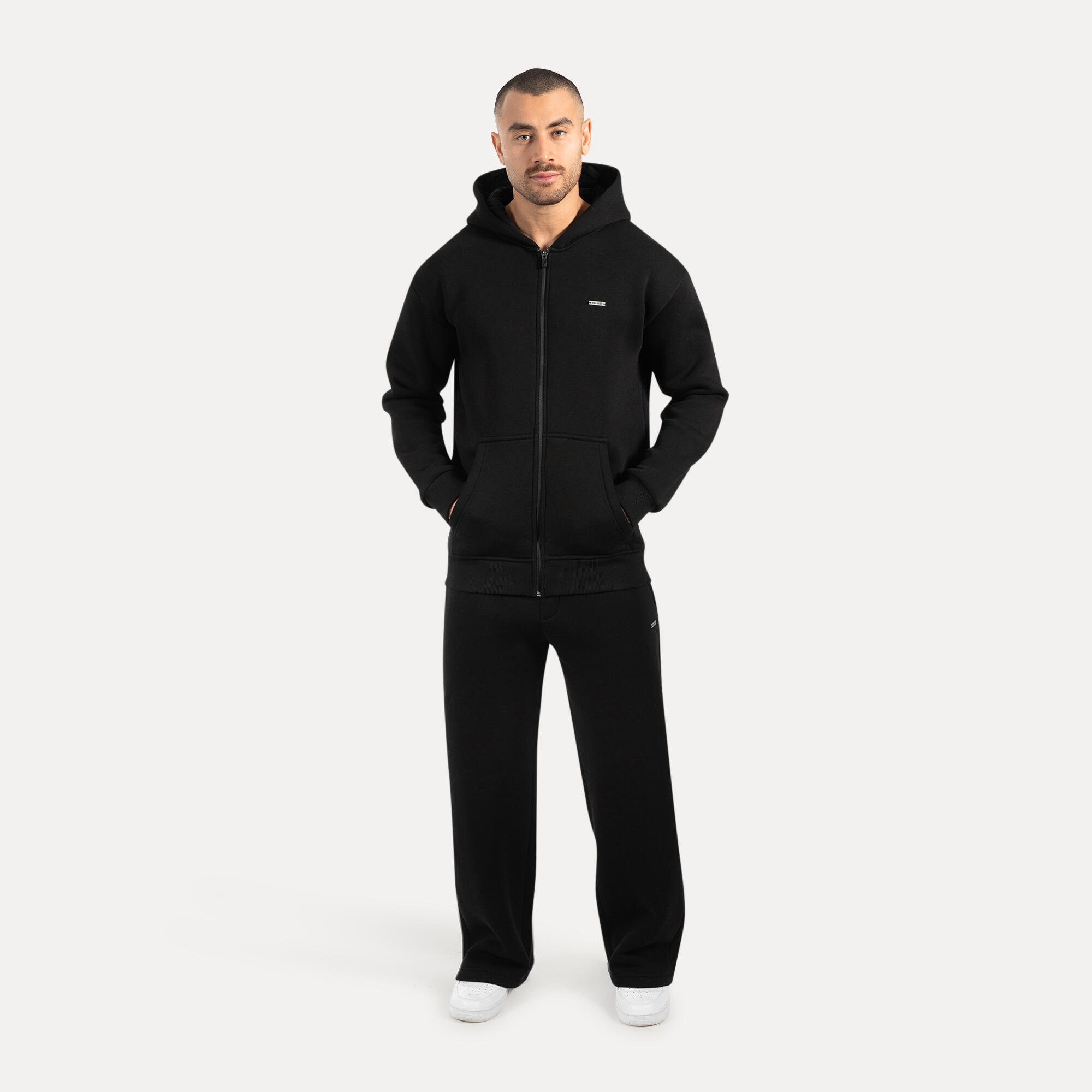 Herren Zip Hoodie Ilyas Schwarz 3/5
