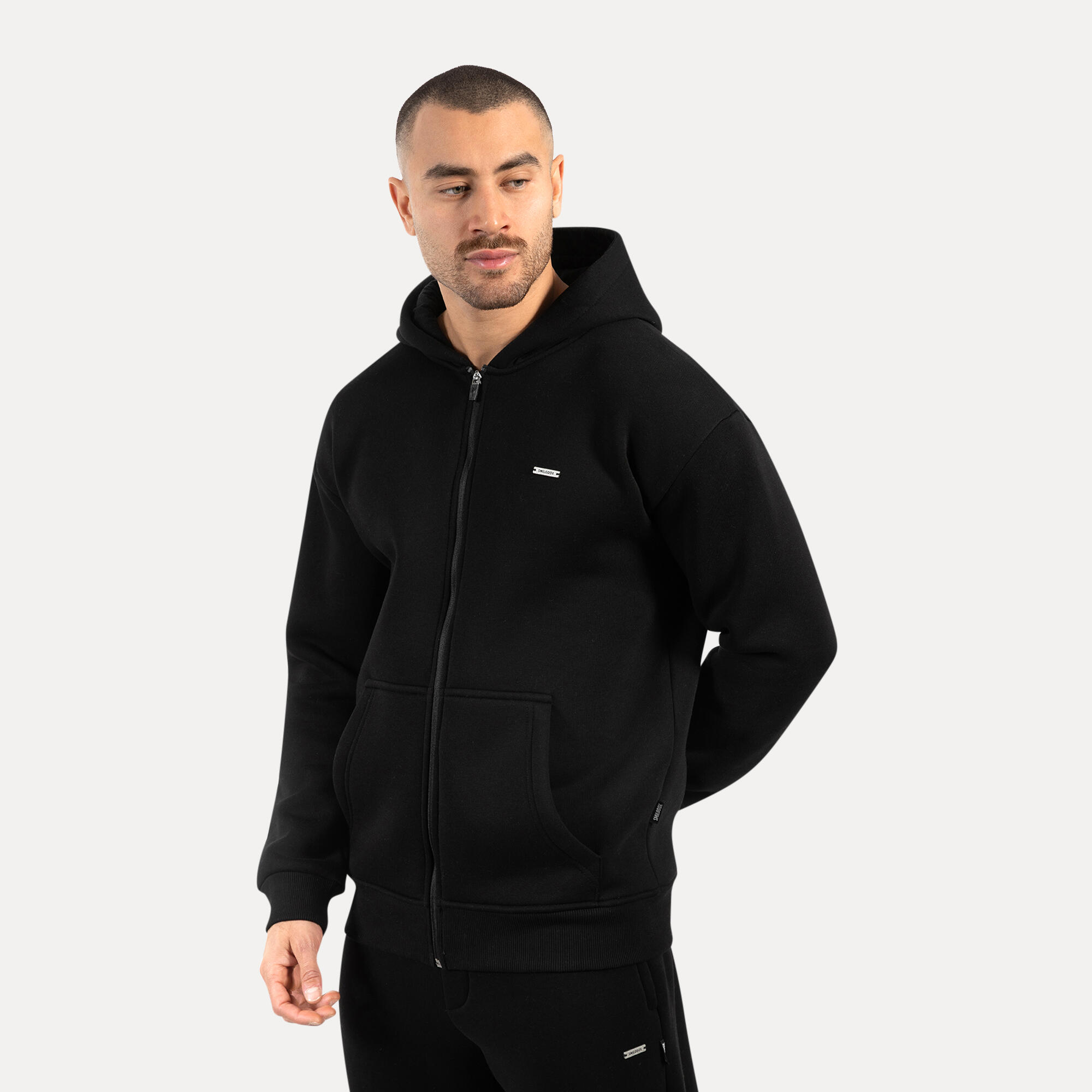 Herren Zip Hoodie Ilyas Schwarz 2/5