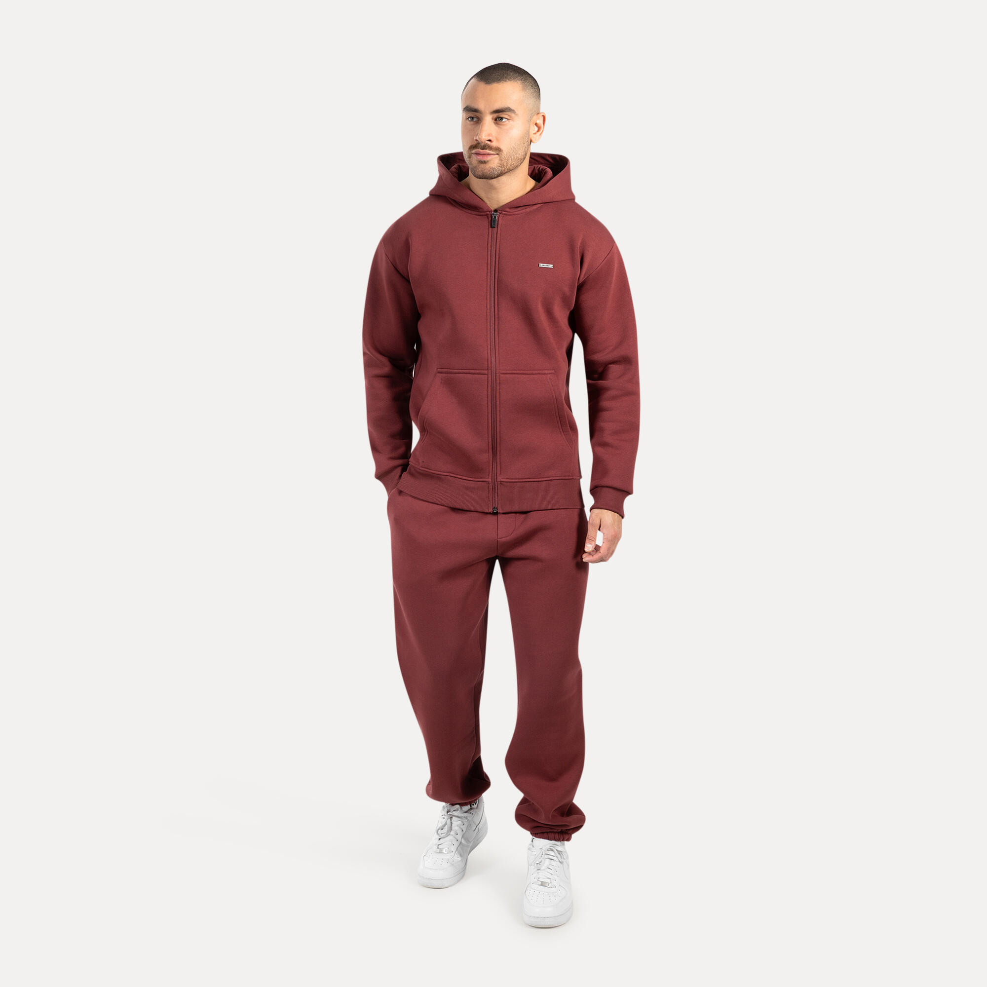 Herren Zip Hoodie Ilyas Bordeaux 3/5