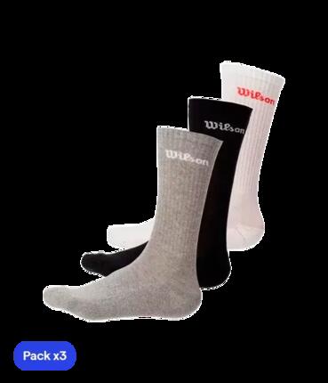Calcetines Wilson Largos U Crew Logo Multicolor 2025 (pack X3)