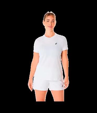 Haut court Tennis Femme Blanc - mesh respirant, séchage rapide