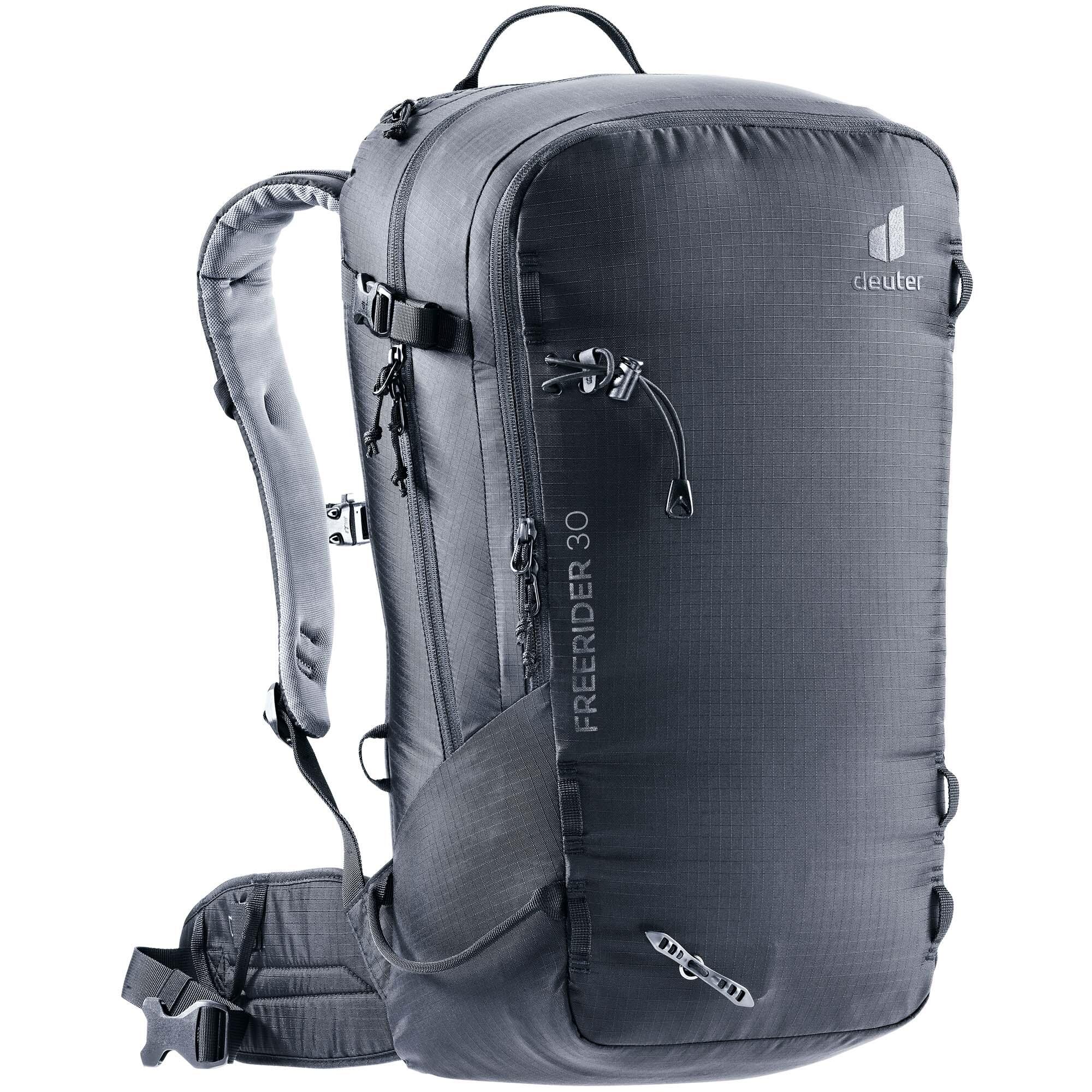 Deuter Freerider 30 L Sac à dos noir - accès arrière, fixation skis/snowboard 1/7