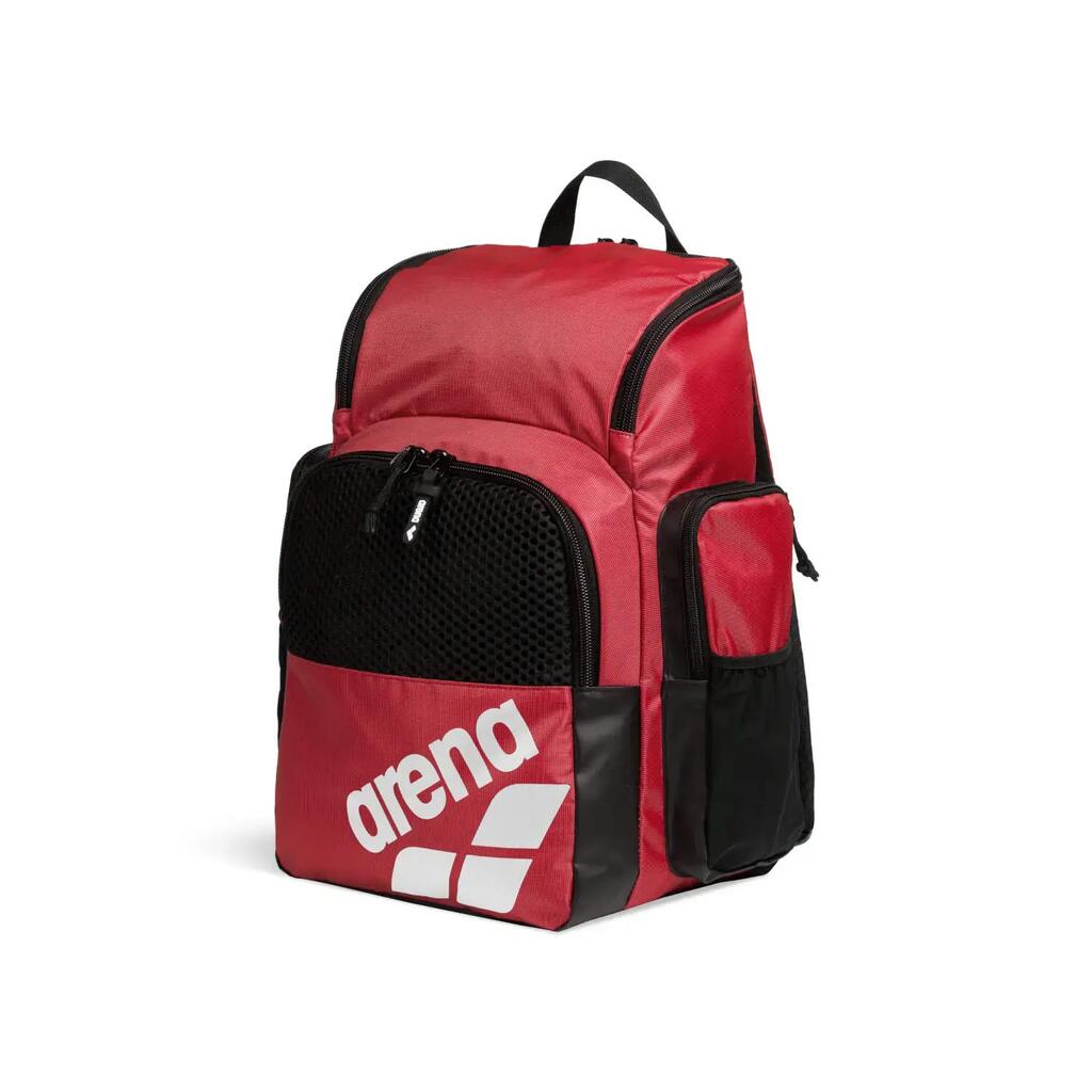 Arena One Go Backpack 35L - Compact Swim Gear Bag Water Resistant - Red
