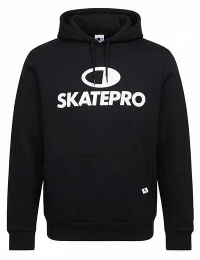 SkatePro Felpa con Cappuccio - 12-14 - New Black